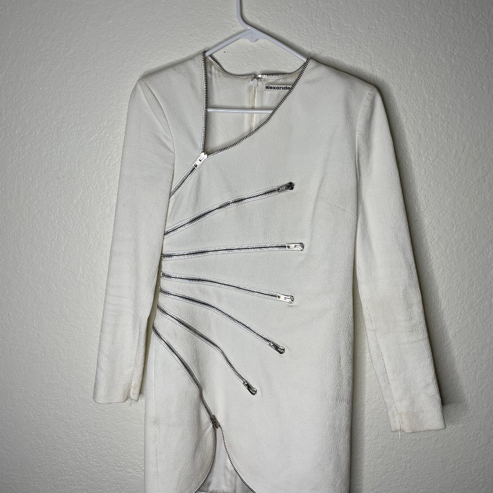 Alexander Wang White Zipper Dress
